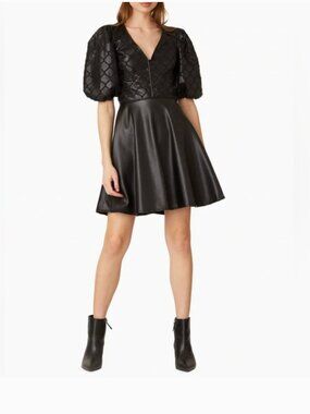 Shoshanna Oakley Faux Leather Minidress